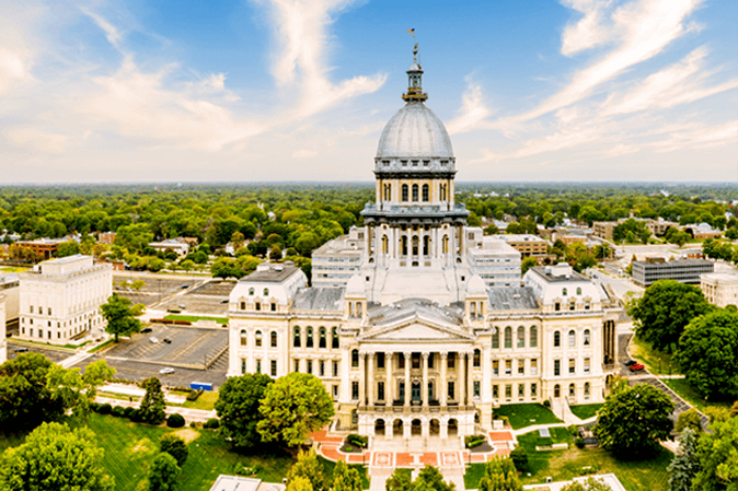 State capitol building in Illinois