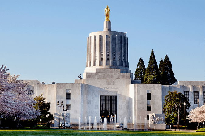 State capitol building in Oregon