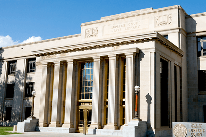 Supreme court house in Wyoming