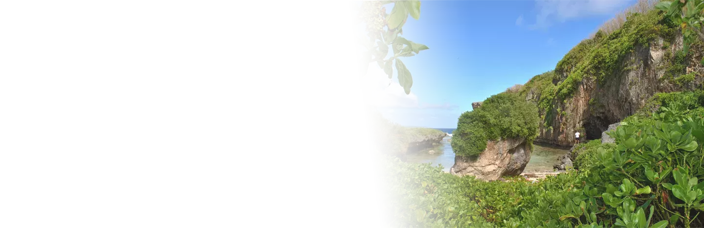 Beautiful cove in the Northern Mariana Islands