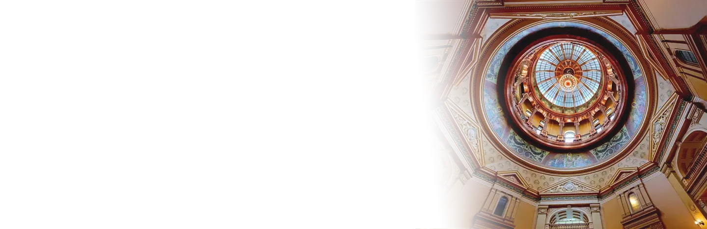 Inside the dome of the State Capitol building in Topeka, KS