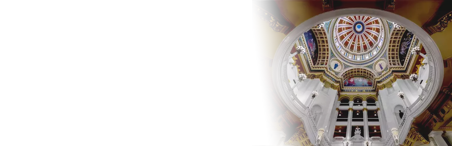 Interior of the capitol rotunda in the Pennsylvania State Capitol