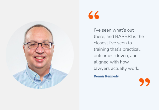 Dennis Kennedy headshot with a testimonial